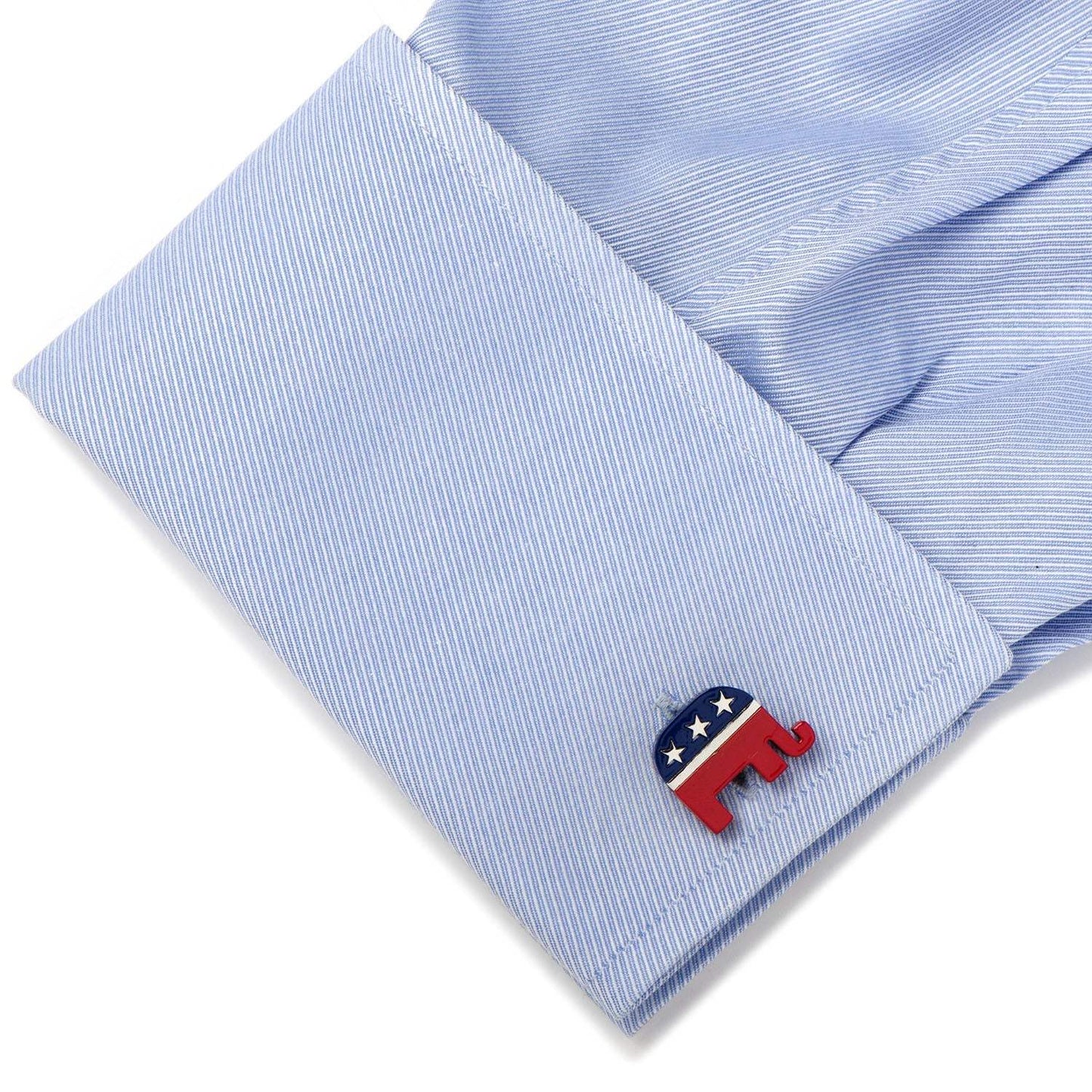 Stainless Steel Republican Elephant Cufflinks - Cufflinks.com - Flyclothing LLC
