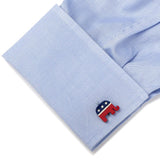 Stainless Steel Republican Elephant Cufflinks - Cufflinks.com - Flyclothing LLC