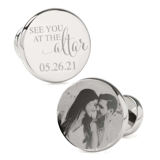 See You at the Altar Custom Photo Cufflinks - Cufflinks.com - Flyclothing LLC