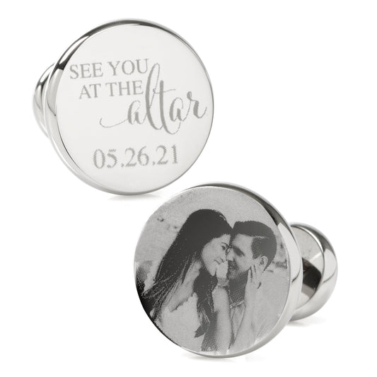 See You at the Altar Custom Photo Cufflinks
