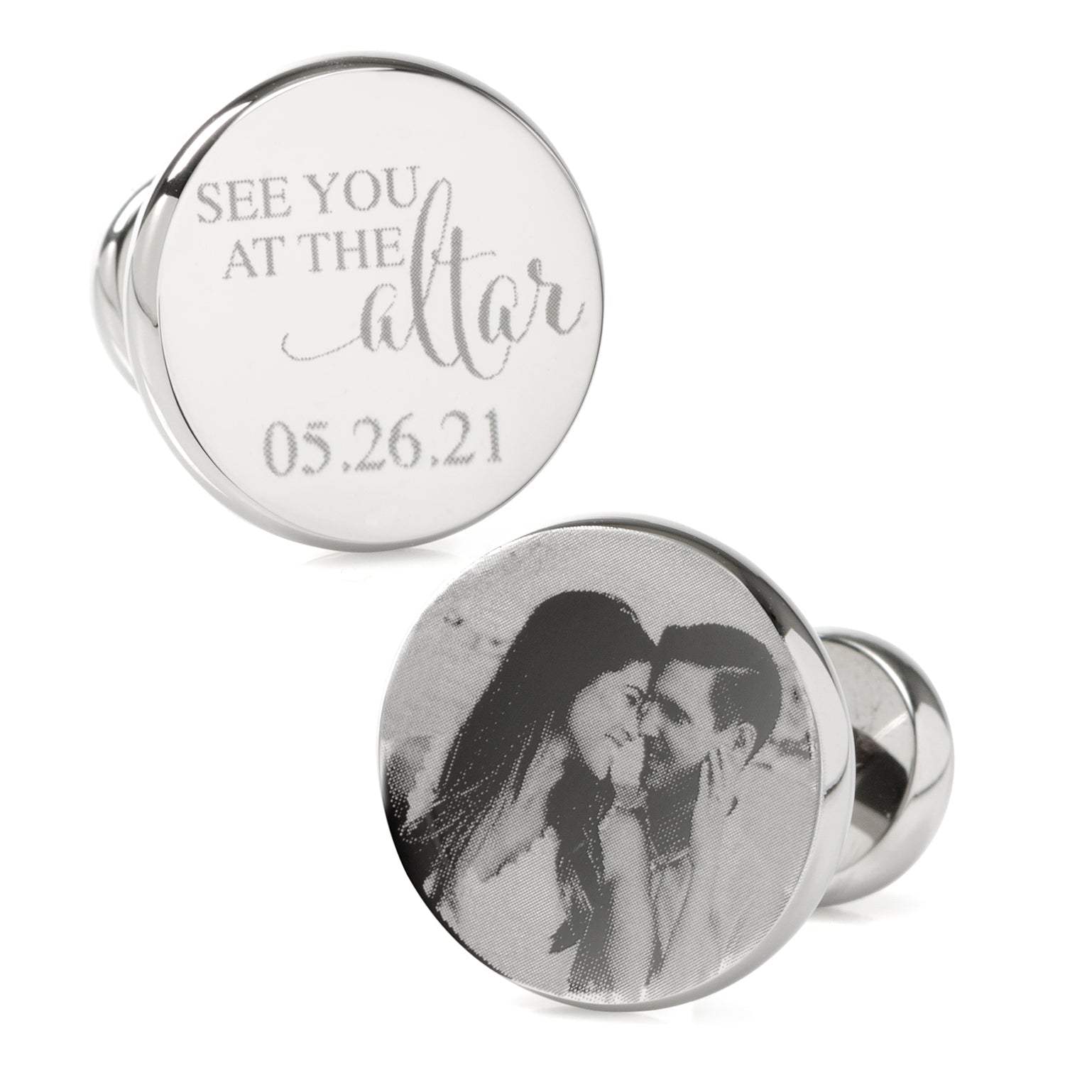 See You at the Altar Custom Photo Cufflinks - Cufflinks.com - Flyclothing LLC