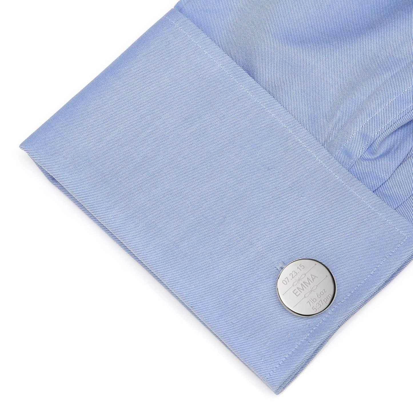 Birth Details Custom Photo Engravable Cufflinks - Cufflinks.com - Flyclothing LLC