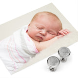 Custom Engraved Round Photo Cufflinks