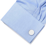 Stainless Steel Engravable Classic Round Cufflinks - Cufflinks.com - Flyclothing LLC