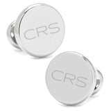 Stainless Steel Engravable Classic Round Cufflinks - Cufflinks.com - Flyclothing LLC