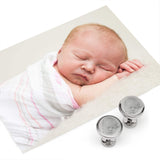 Stainless Steel Engravable Classic Round Cufflinks - Cufflinks.com - Flyclothing LLC