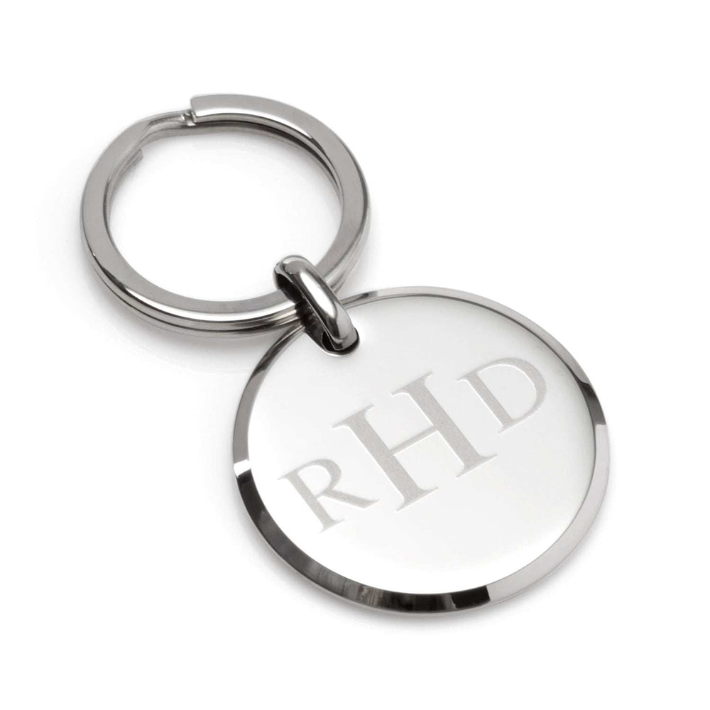 Round Engravable Stainless Steel Key Chain - Cufflinks.com - Flyclothing LLC