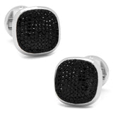 Mixed Pave Crystal and Onyx 5-Stud Set - Cufflinks.com - Flyclothing LLC