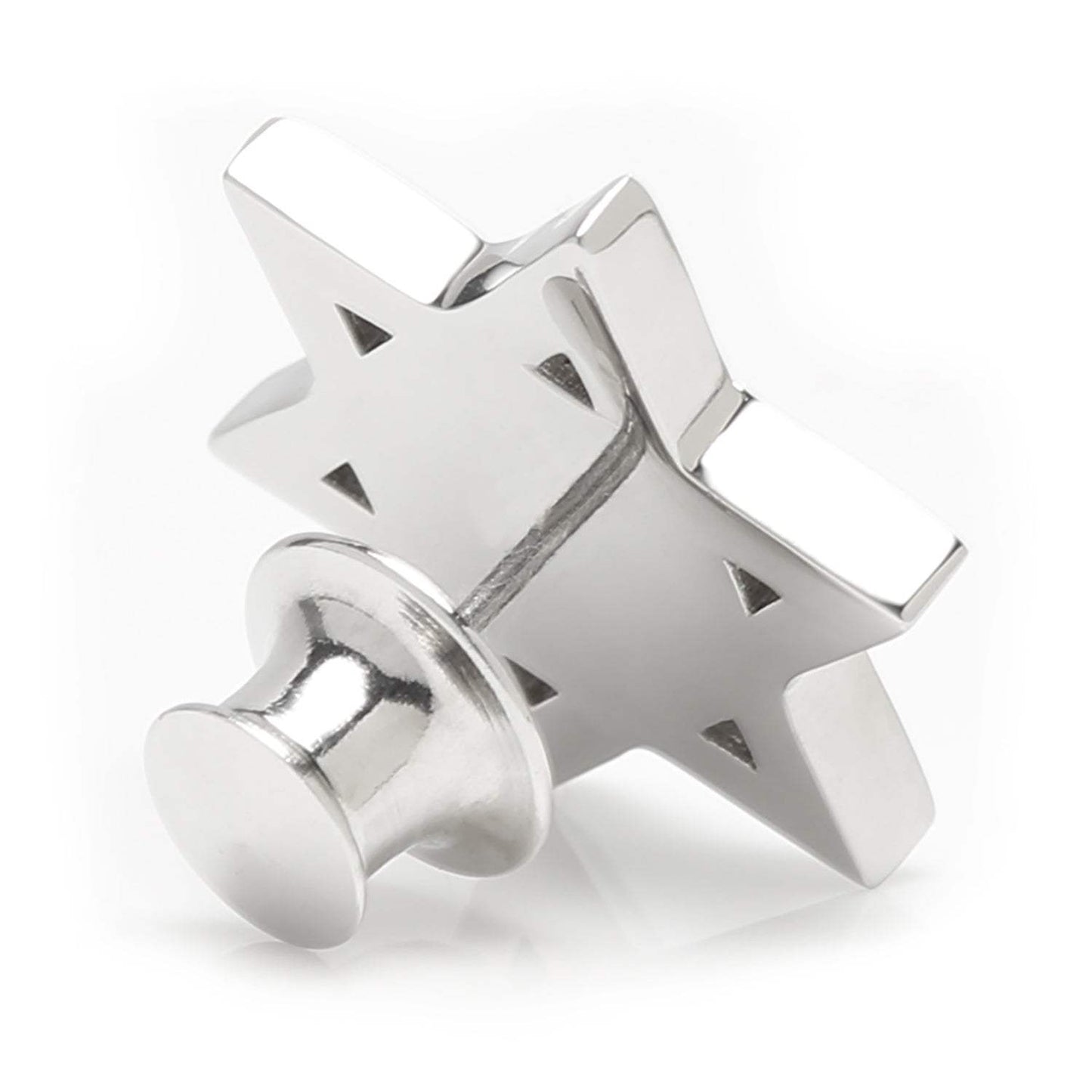 Star of David Stainless Steel Lapel Pin - Cufflinks.com - Flyclothing LLC