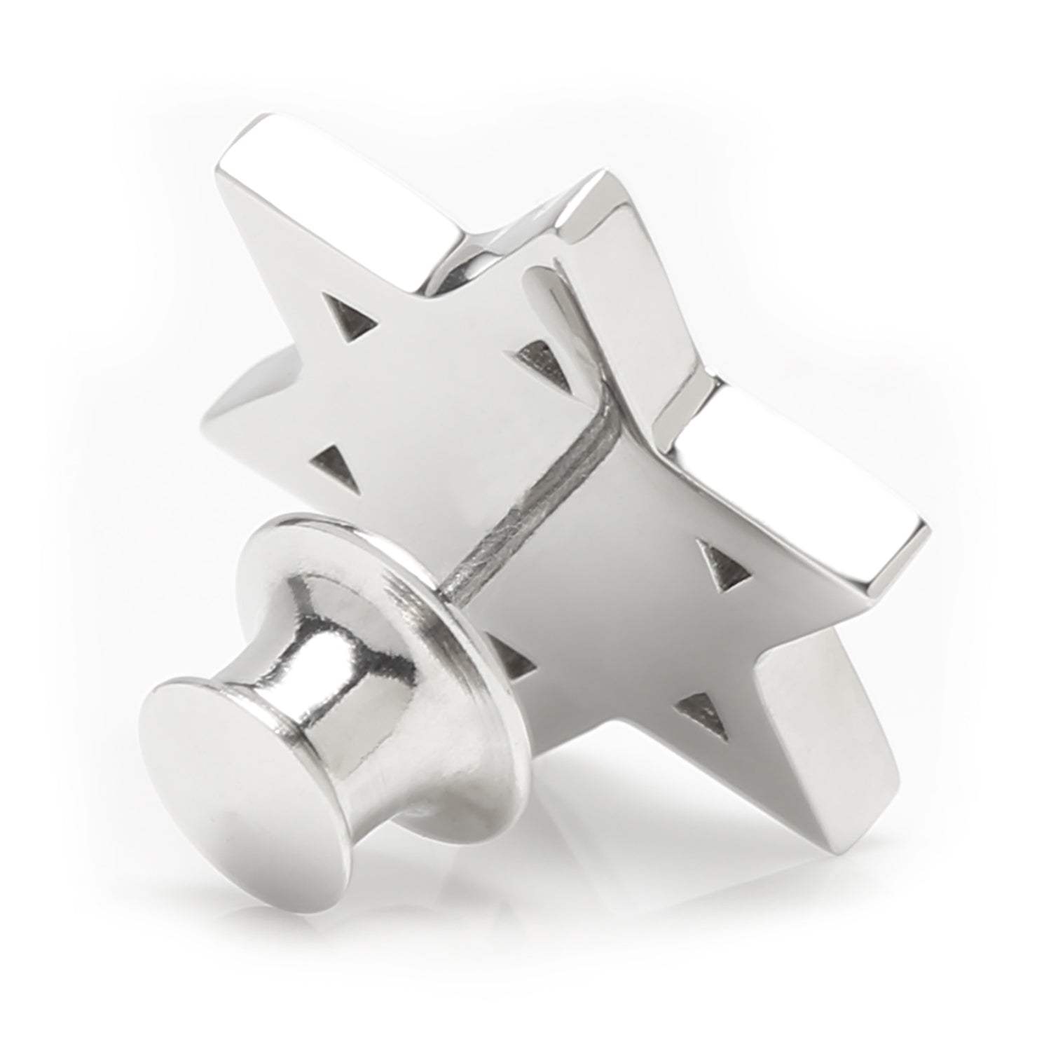 Star of David Stainless Steel Lapel Pin - Cufflinks.com - Flyclothing LLC