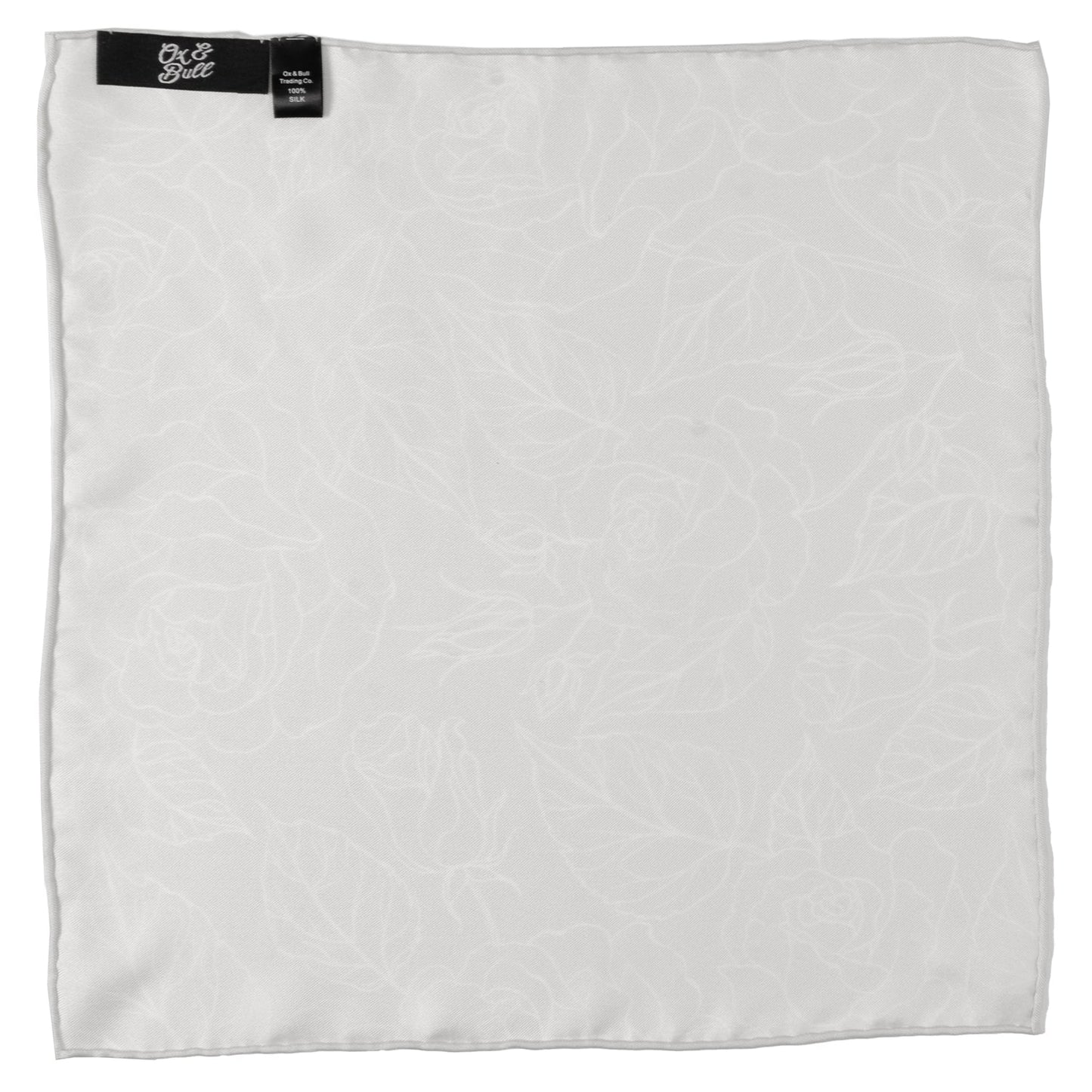 Soft Floral Gray Silk Men's Pocket Square - Cufflinks.com - Flyclothing LLC