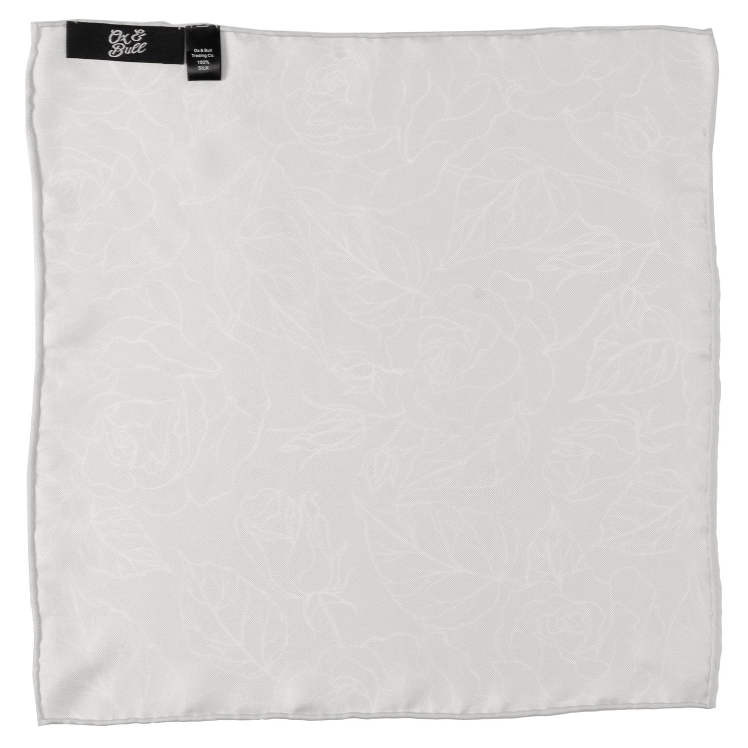 Soft Floral Gray Silk Men's Pocket Square - Cufflinks.com - Flyclothing LLC