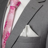 Soft Floral Gray Silk Men's Pocket Square - Cufflinks.com - Flyclothing LLC