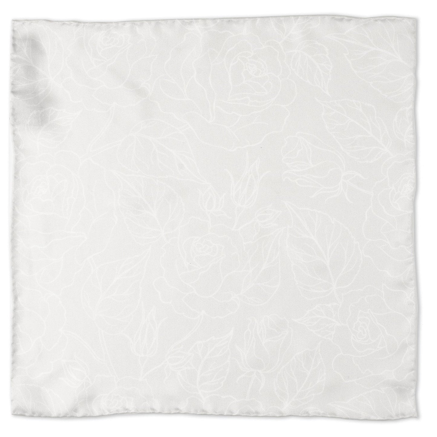Soft Floral Gray Silk Men's Pocket Square - Cufflinks.com - Flyclothing LLC