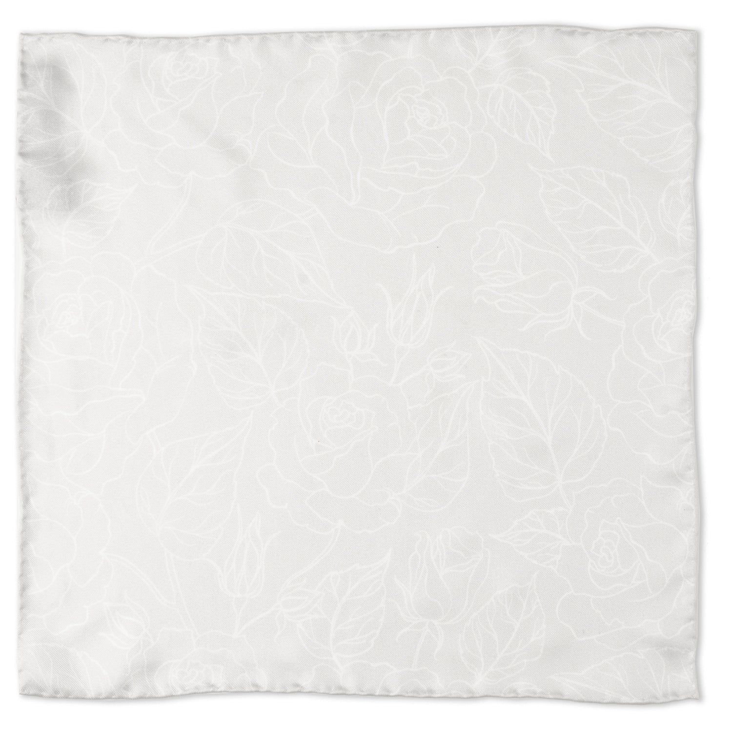 Soft Floral Gray Silk Men's Pocket Square - Cufflinks.com - Flyclothing LLC