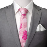 Pink Floral Men's Tie - Cufflinks.com - Flyclothing LLC