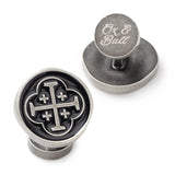 Shipwreck Cross Coin Antique Silver Cufflinks - Cufflinks.com - Flyclothing LLC