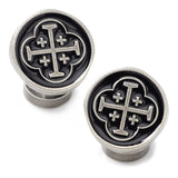 Shipwreck Cross Coin Antique Silver Cufflinks - Cufflinks.com - Flyclothing LLC