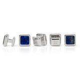 Sterling Silver and Lapis JFK Presidential Studs - Cufflinks.com - Flyclothing LLC
