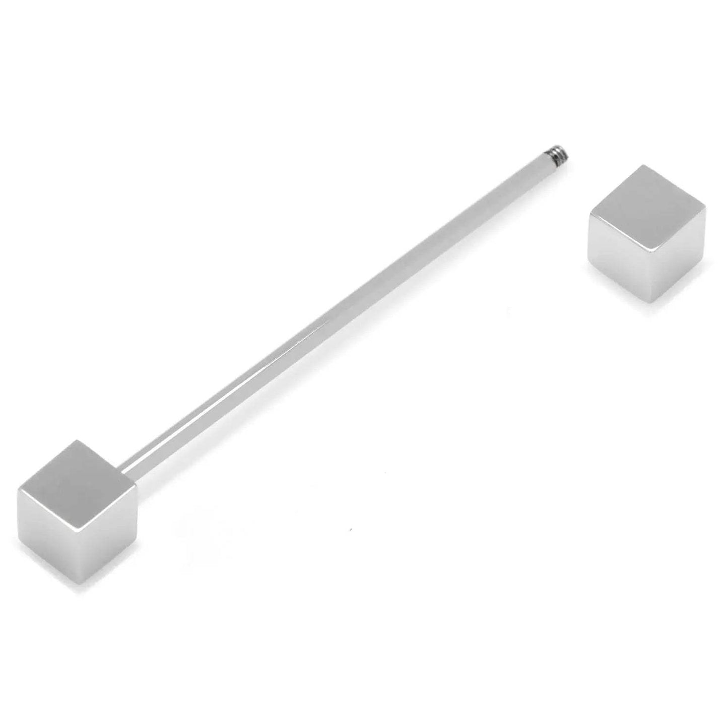 Stainless Steel Square Eyelet Collar Bar - Cufflinks.com - Flyclothing LLC