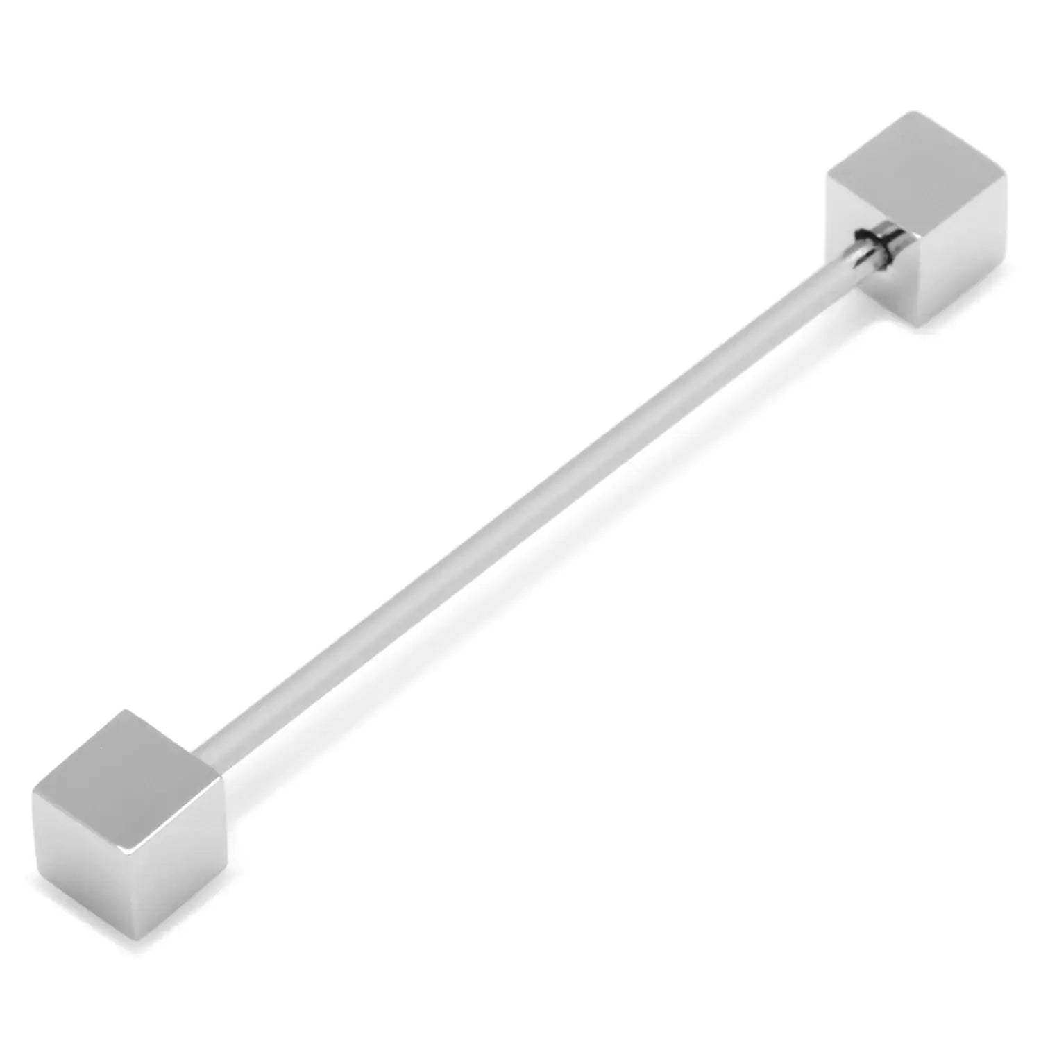 Stainless Steel Square Eyelet Collar Bar - Cufflinks.com - Flyclothing LLC