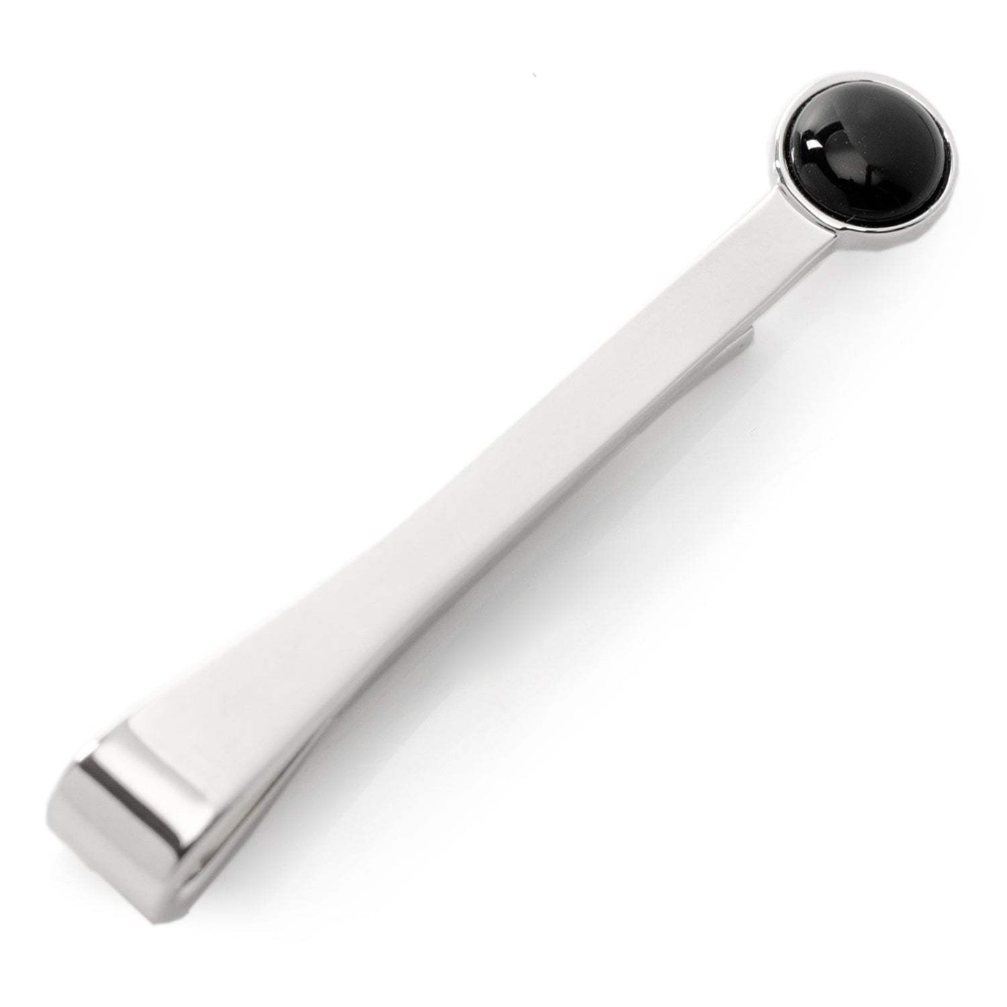 Silver and Onyx Tie Bar - Cufflinks.com - Flyclothing LLC
