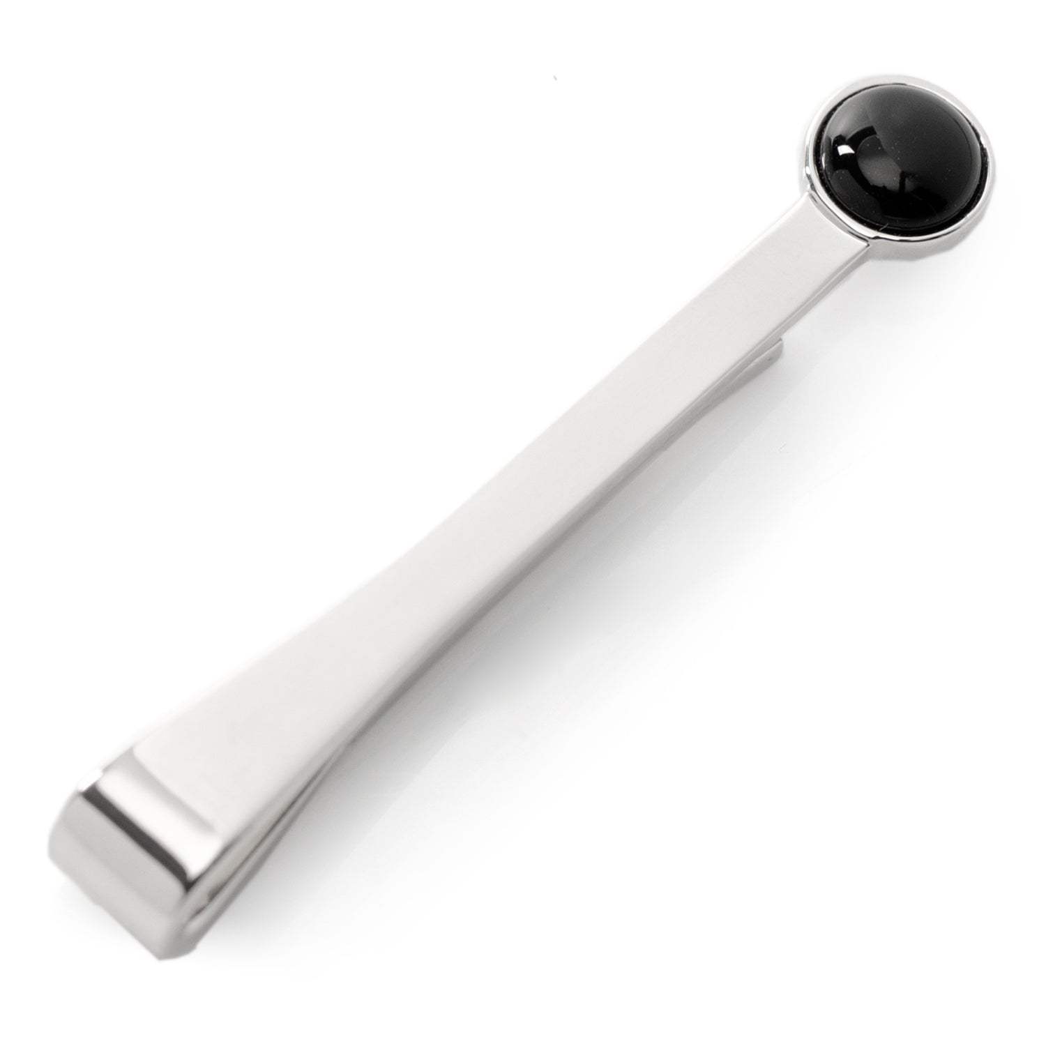 Silver and Onyx Tie Bar - Cufflinks.com - Flyclothing LLC