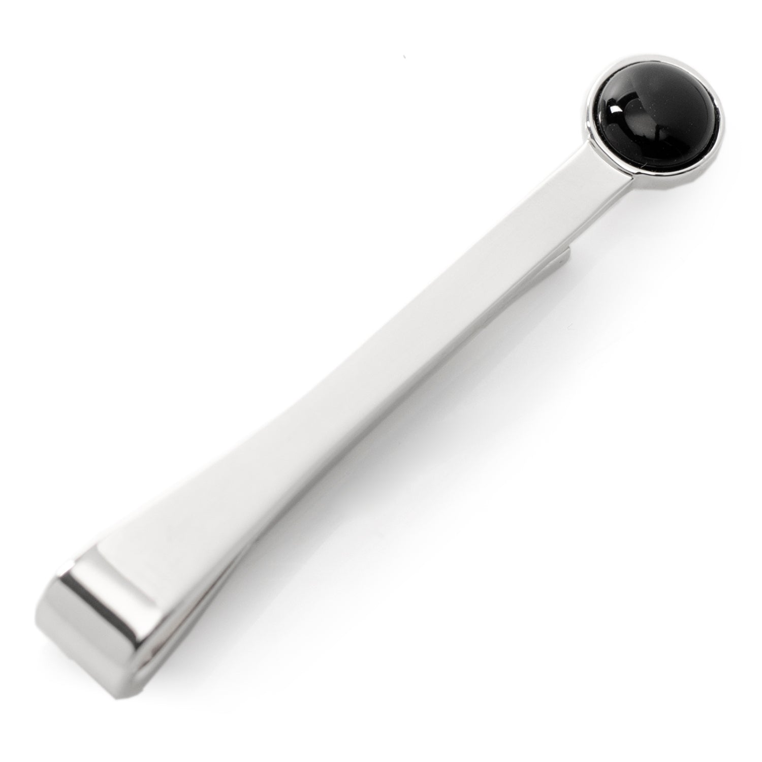 Silver and Onyx Tie Bar - Cufflinks.com - Flyclothing LLC