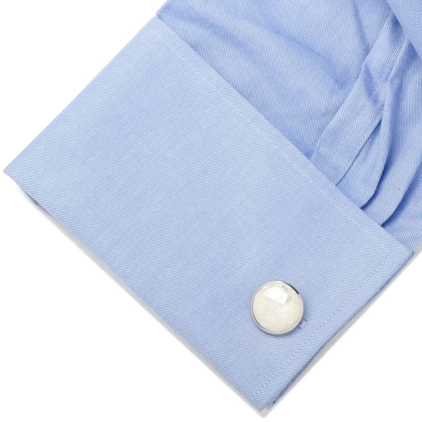 Sterling Mosaic Mother of Pearl Cufflinks - Cufflinks.com - Flyclothing LLC