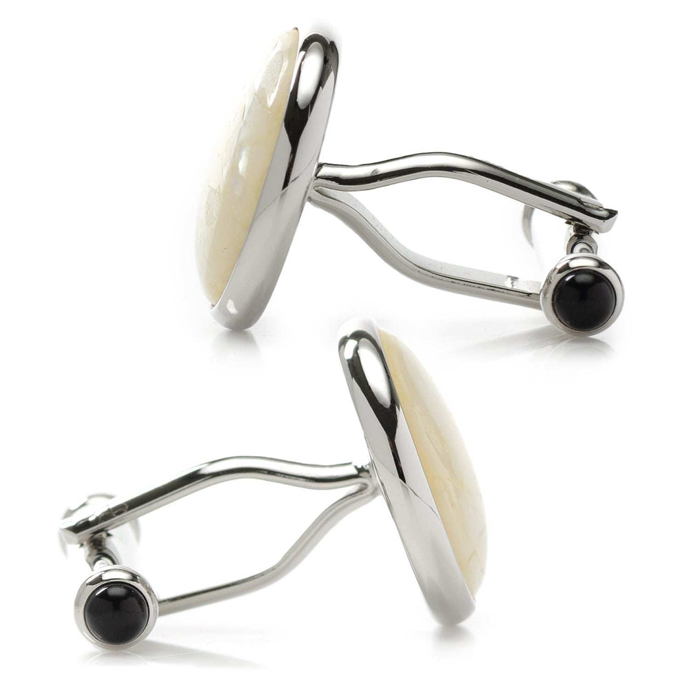 Sterling Mosaic Mother of Pearl Cufflinks - Cufflinks.com - Flyclothing LLC