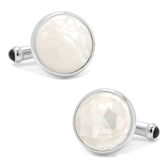 Sterling Mosaic Mother of Pearl Cufflinks - Cufflinks.com - Flyclothing LLC