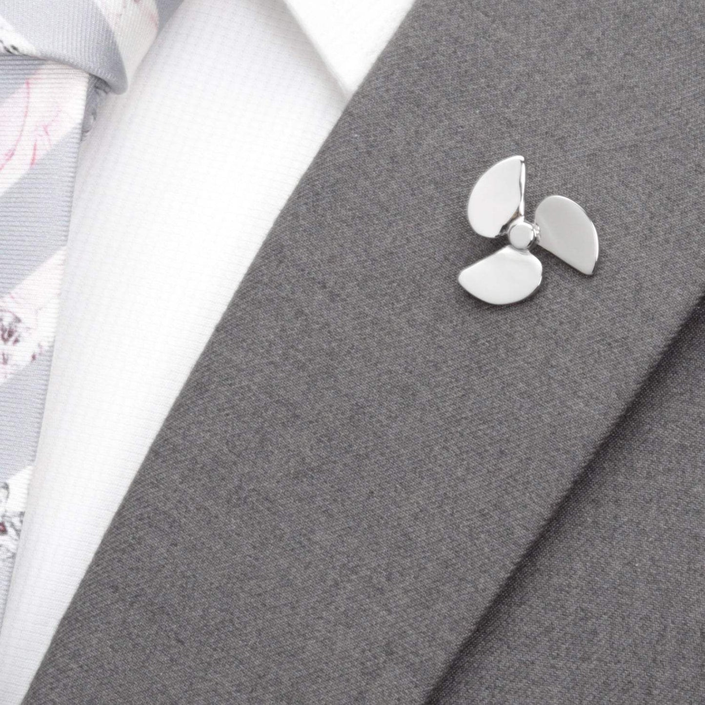Boat Propeller 3D Lapel Pin - Cufflinks.com - Flyclothing LLC