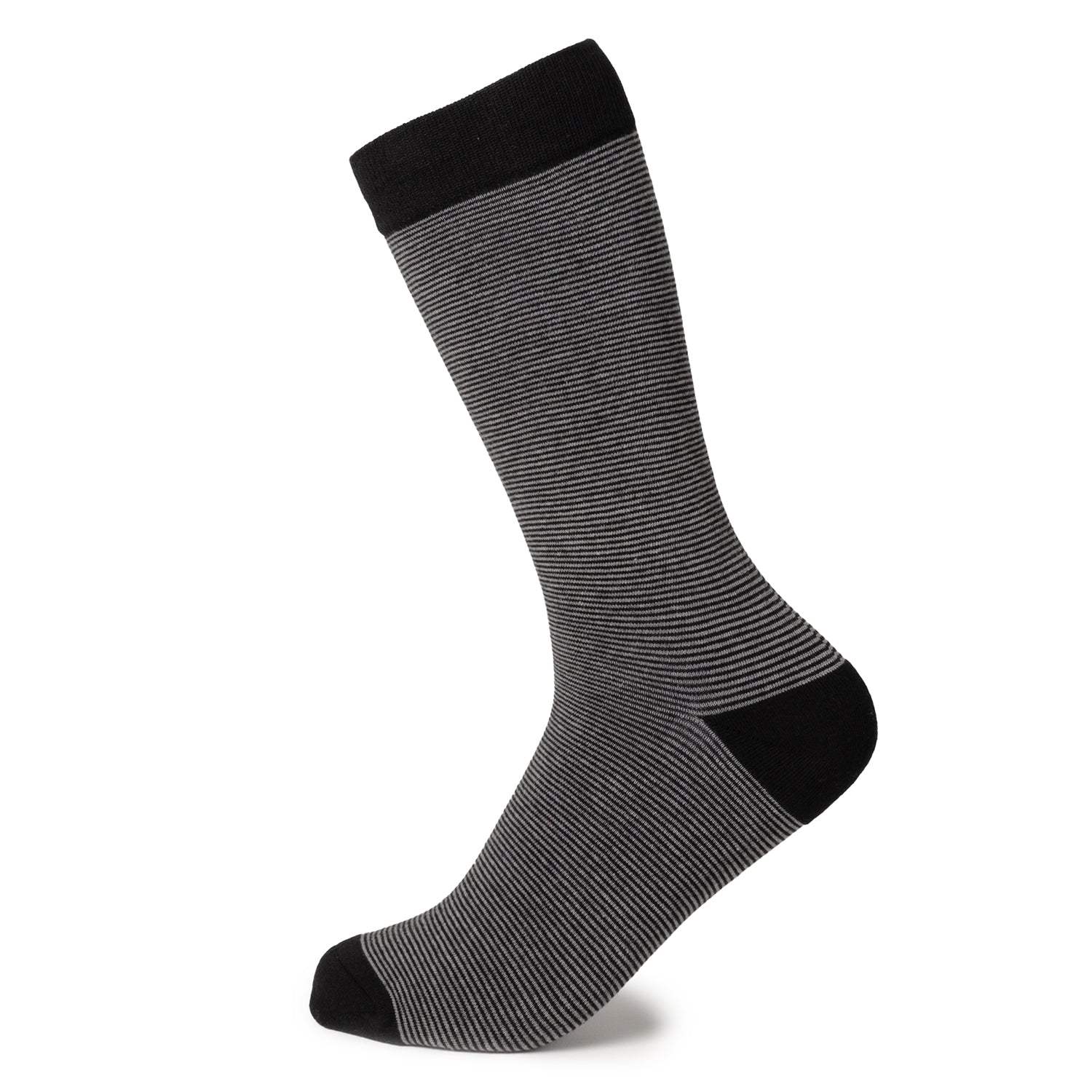 Striped Gray Black Men's Socks - Cufflinks.com - Flyclothing LLC