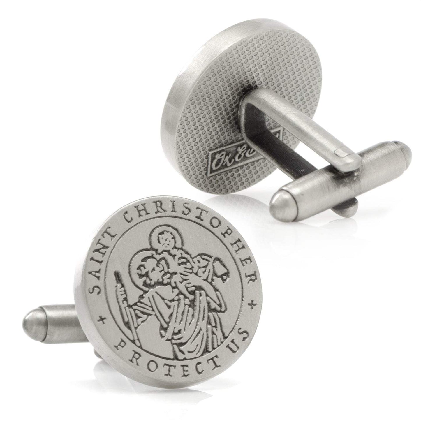St. Christopher Amulet Cufflinks - Cufflinks.com - Flyclothing LLC
