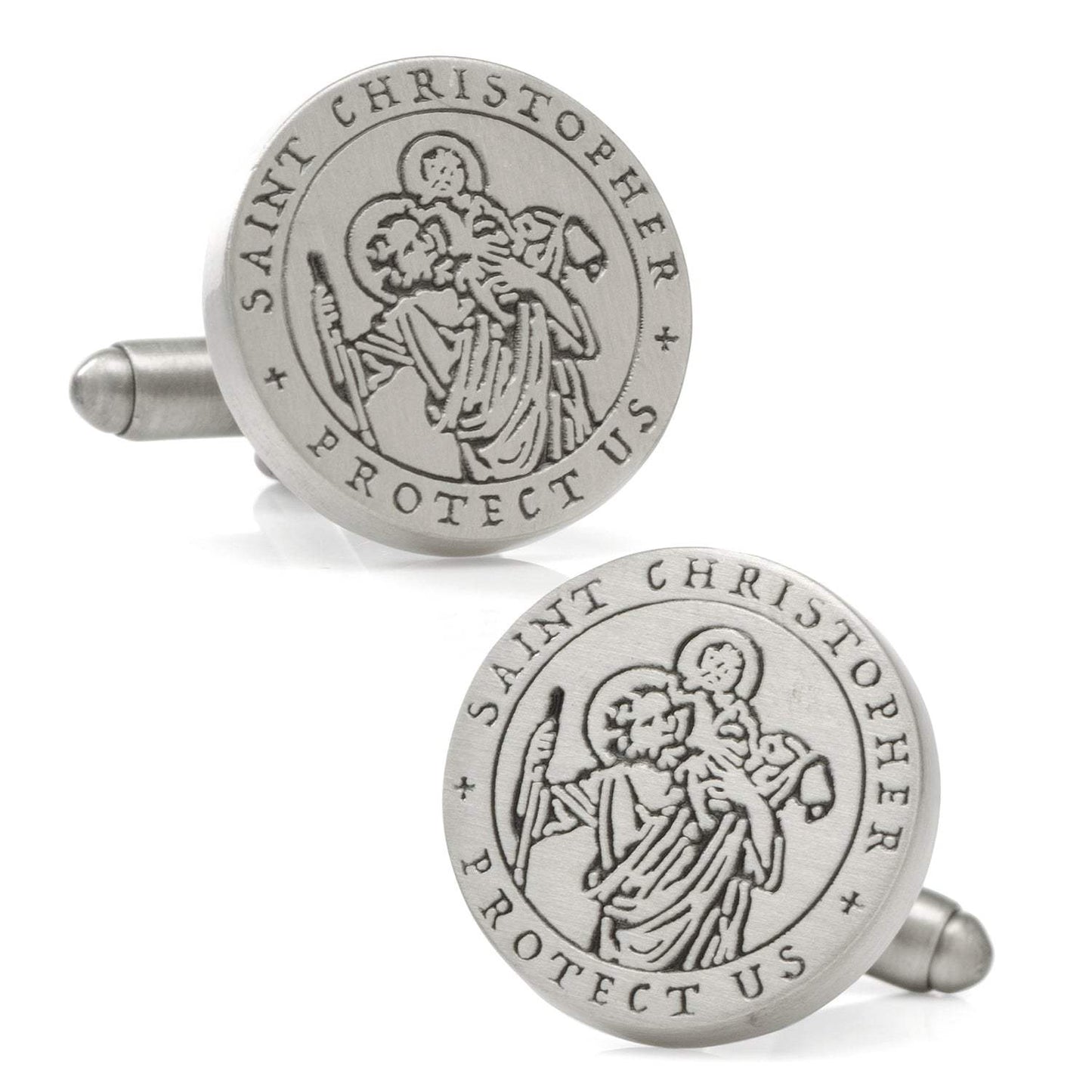 St. Christopher Amulet Cufflinks - Cufflinks.com - Flyclothing LLC