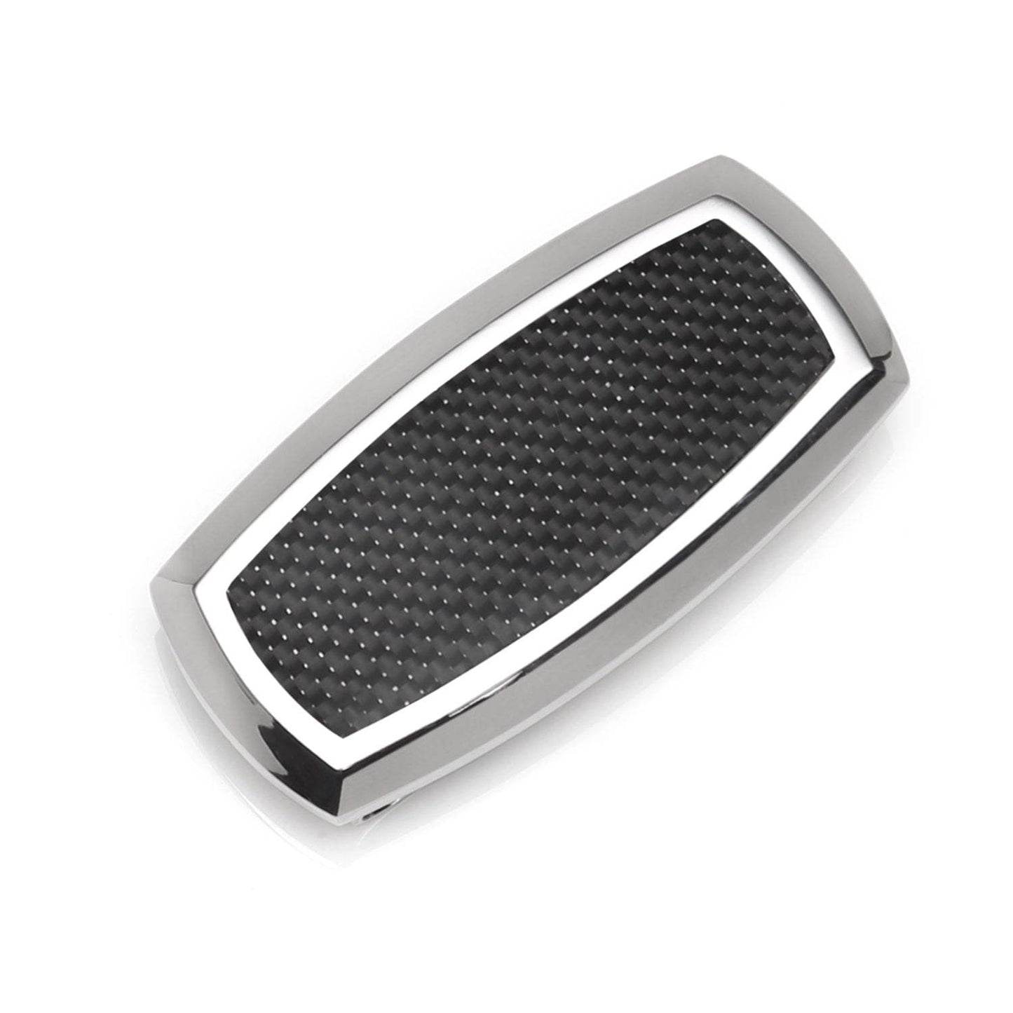Stainless Steel Inlaid Black Carbon Fiber Money Clip - Cufflinks.com - Flyclothing LLC