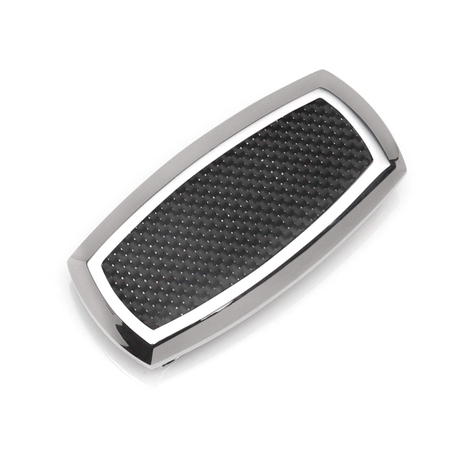 Stainless Steel Inlaid Black Carbon Fiber Money Clip - Cufflinks.com - Flyclothing LLC