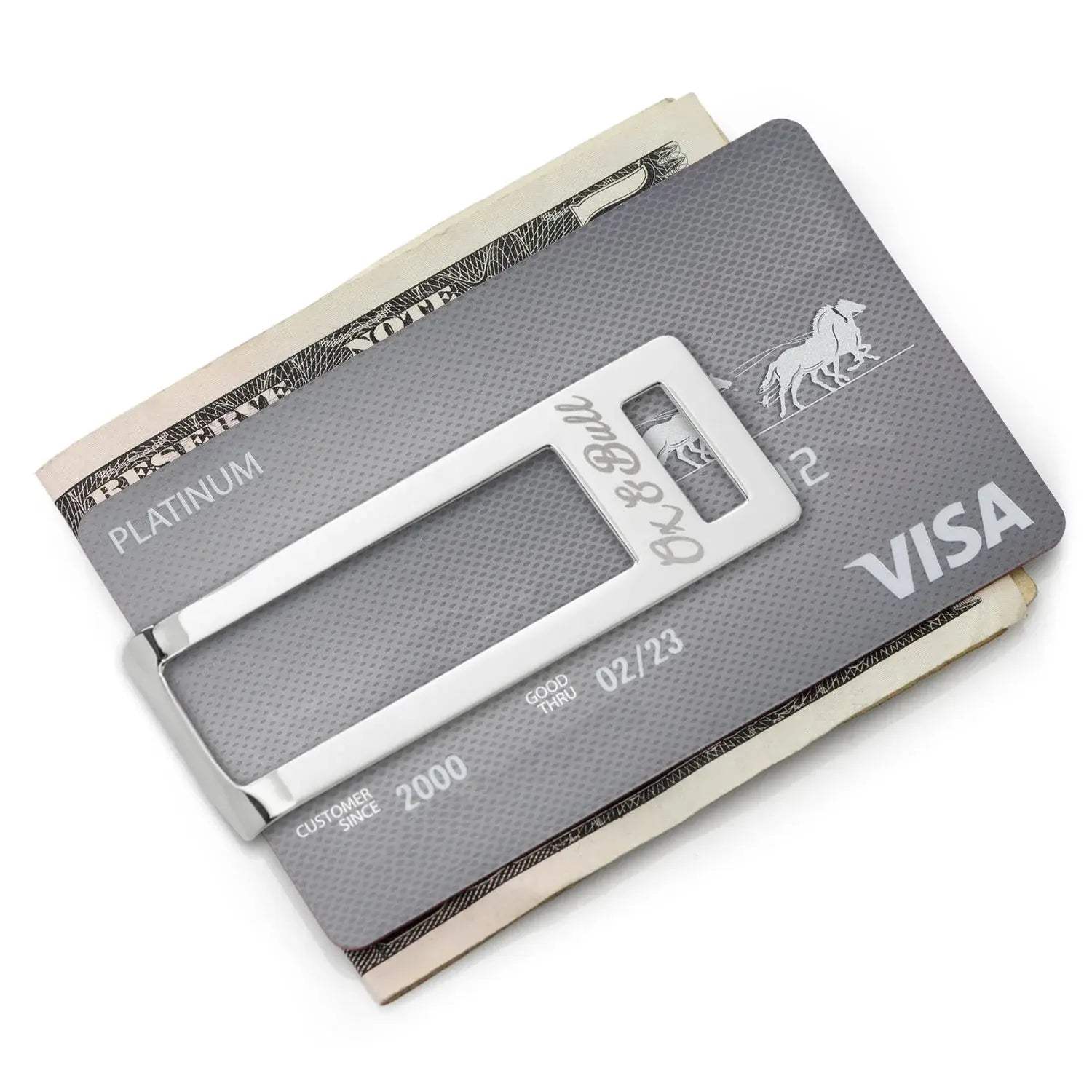 Stainless Steel Cut Out Money Clip - Cufflinks.com - Flyclothing LLC