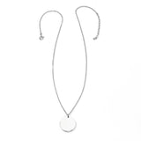 Stainless Steel Engravable Round Pendant Women's Necklace - Cufflinks.com - Flyclothing LLC