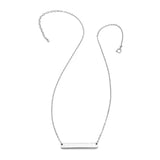 Stainless Steel Engravable Bar Pendant Women's Necklace - Cufflinks.com - Flyclothing LLC