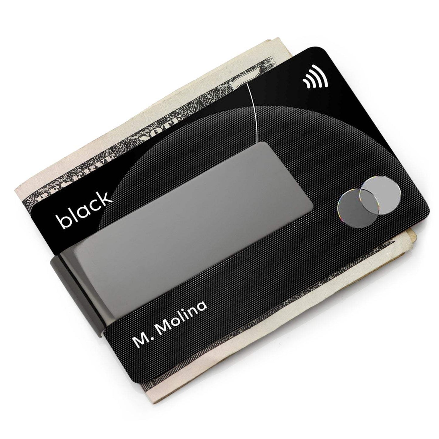 Stainless Steel Gunmetal Engravable Money Clip - Cufflinks.com - Flyclothing LLC