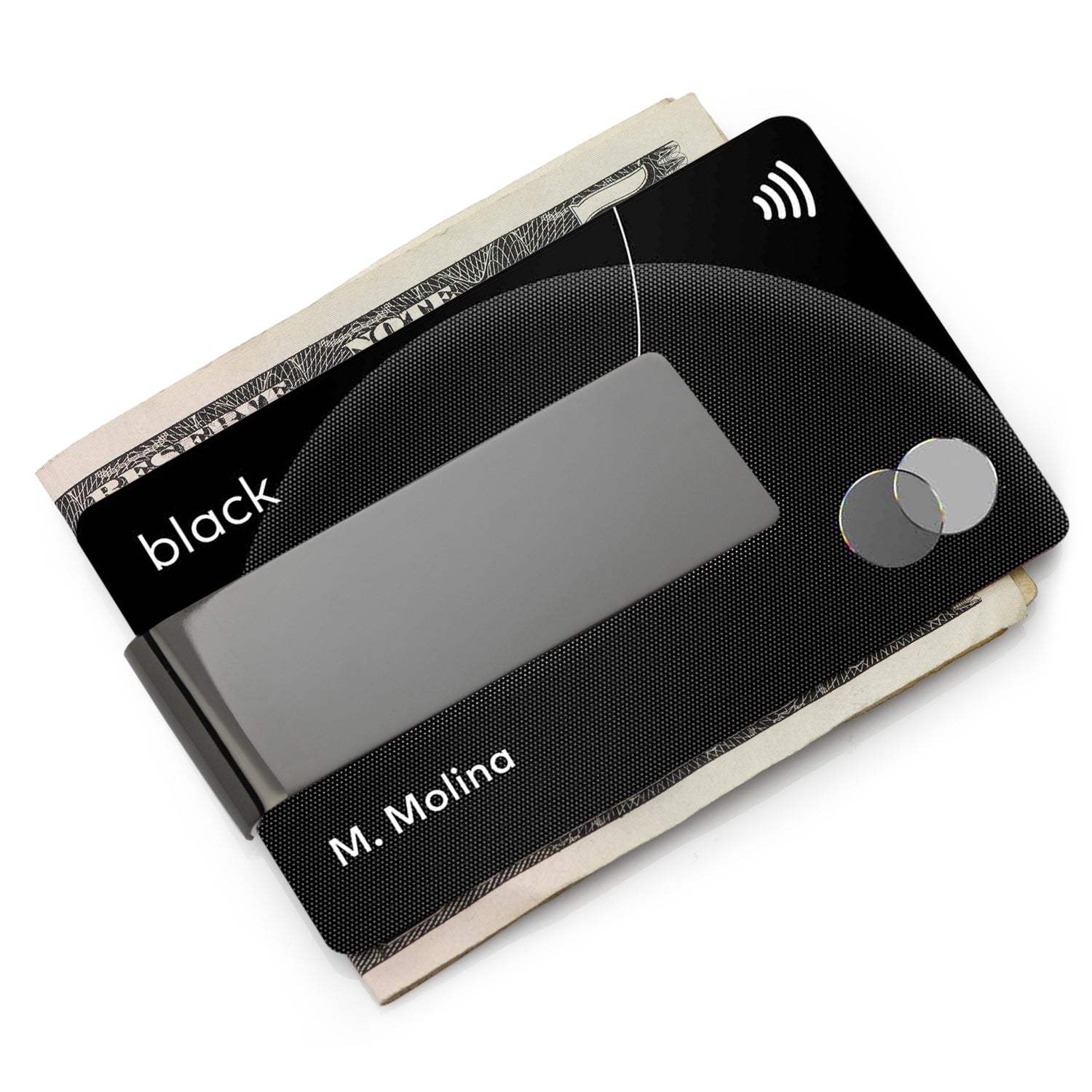 Stainless Steel Gunmetal Engravable Money Clip - Cufflinks.com - Flyclothing LLC
