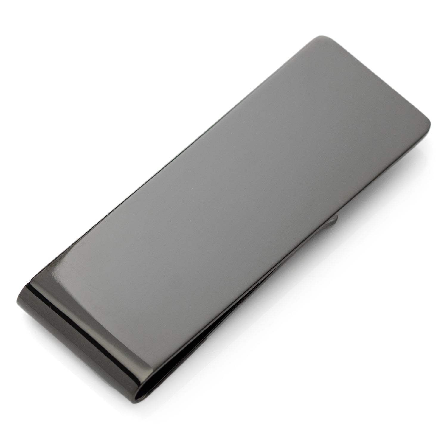 Stainless Steel Gunmetal Engravable Money Clip - Cufflinks.com - Flyclothing LLC