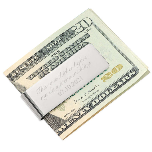 Father of Bride Wedding Date Money Clip - Cufflinks.com - Flyclothing LLC