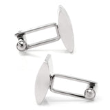Stainless Steel Striped Lapis Cufflinks - Cufflinks.com - Flyclothing LLC