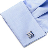 Pink and Navy Striped Square Cufflinks - Cufflinks.com - Flyclothing LLC