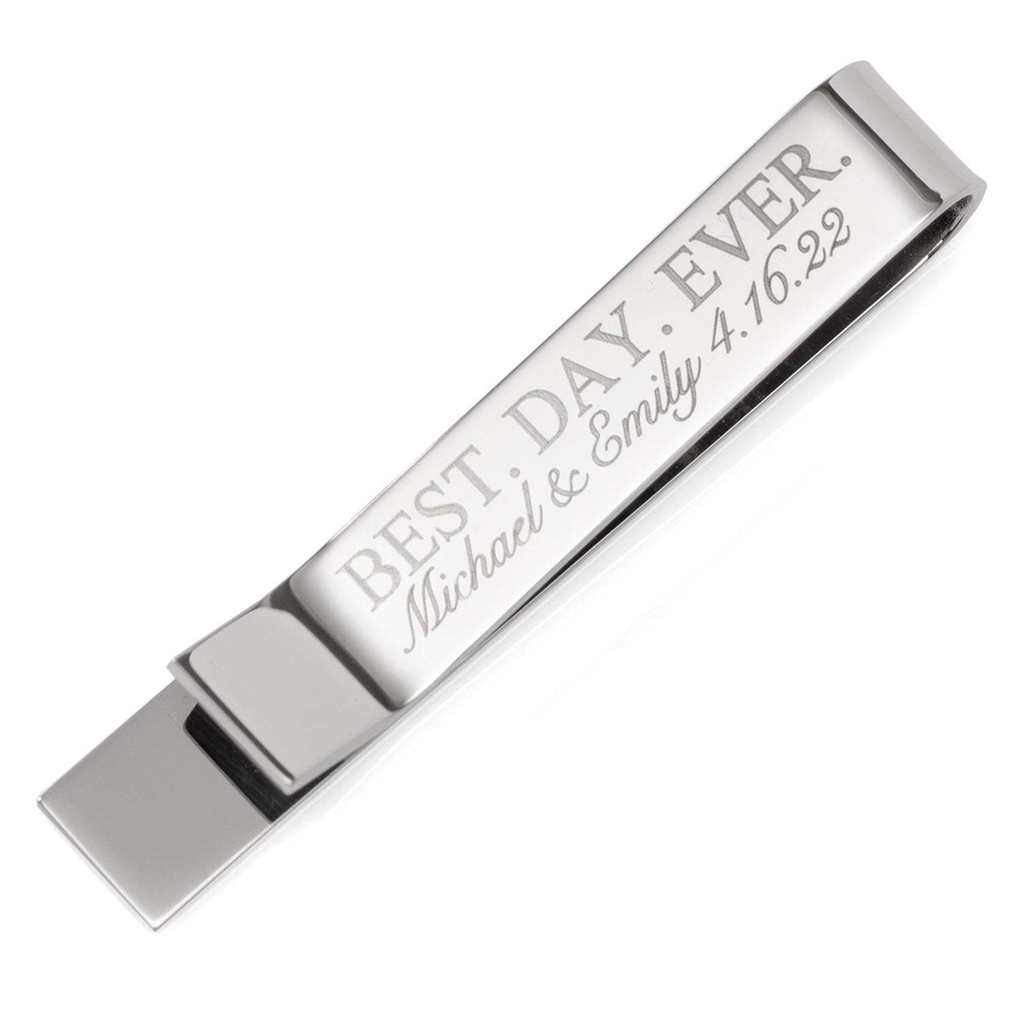 Best Day Ever Engravable Tie Bar - Cufflinks.com - Flyclothing LLC
