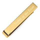 Wedding Title Engravable Gold Tie Bar