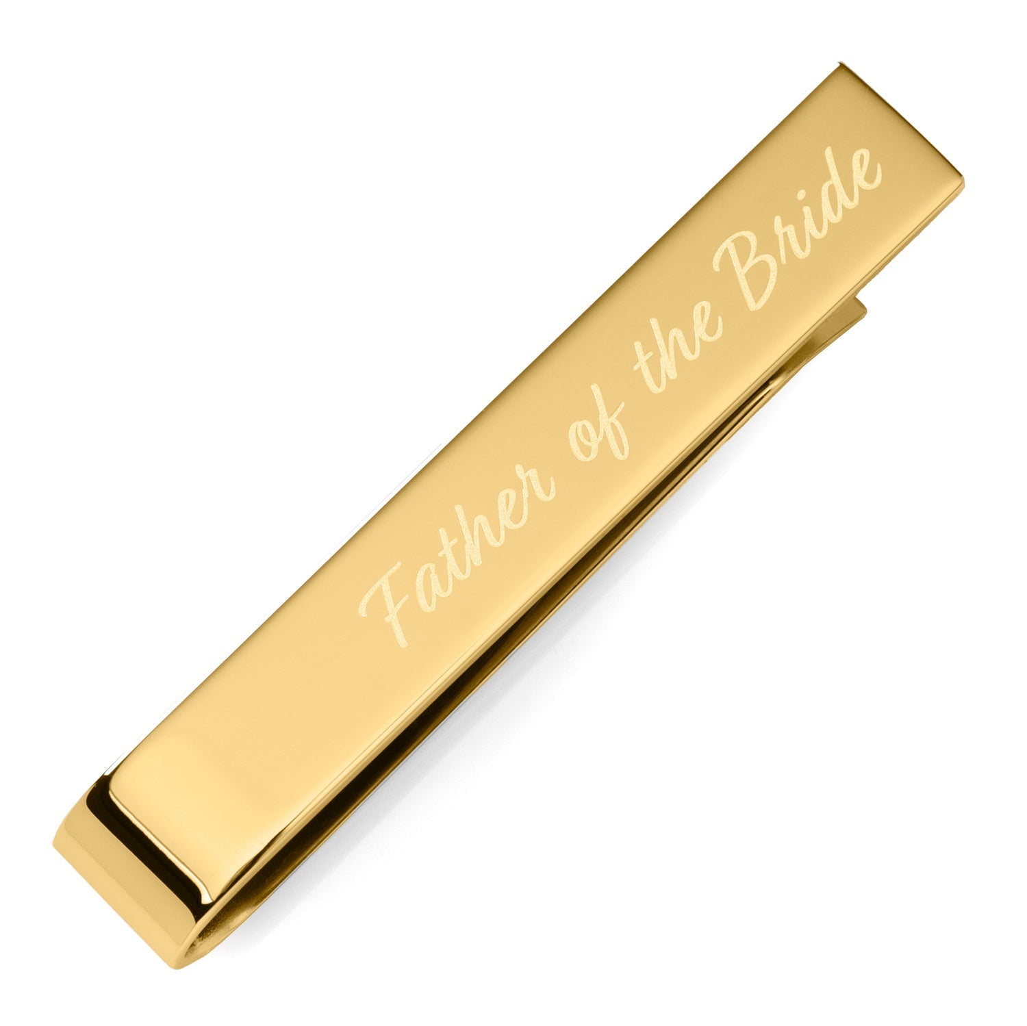 Wedding Title Engravable Gold Tie Bar - Cufflinks.com - Flyclothing LLC
