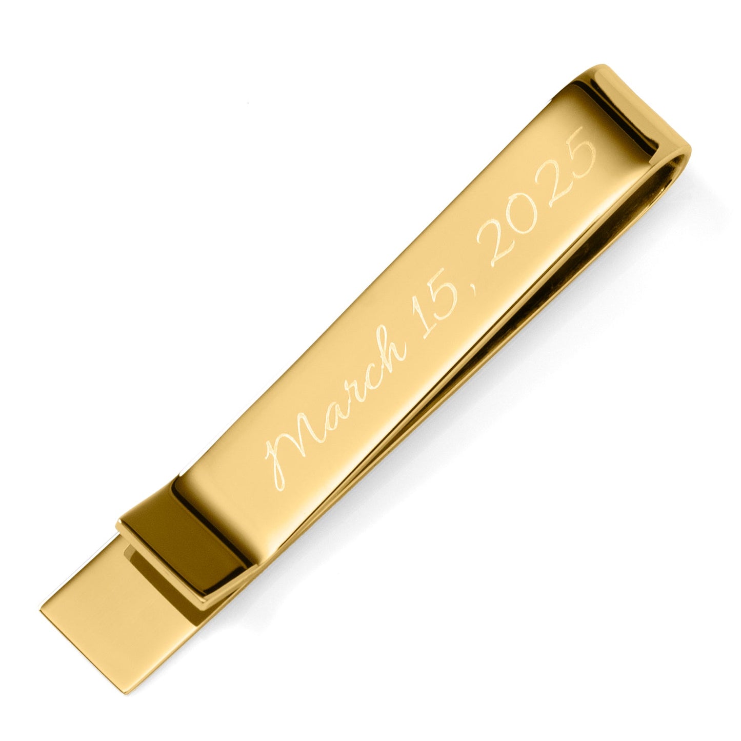 Wedding Title Engravable Gold Tie Bar - Cufflinks.com - Flyclothing LLC